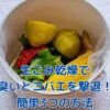 生ごみの乾燥方法で臭いとコバエを撃退！簡単テクニックアイキャッチ